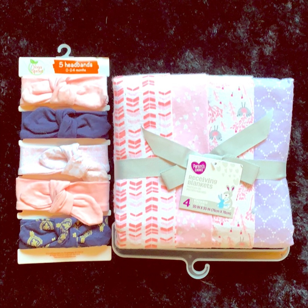 Receiving blankets...and head bands